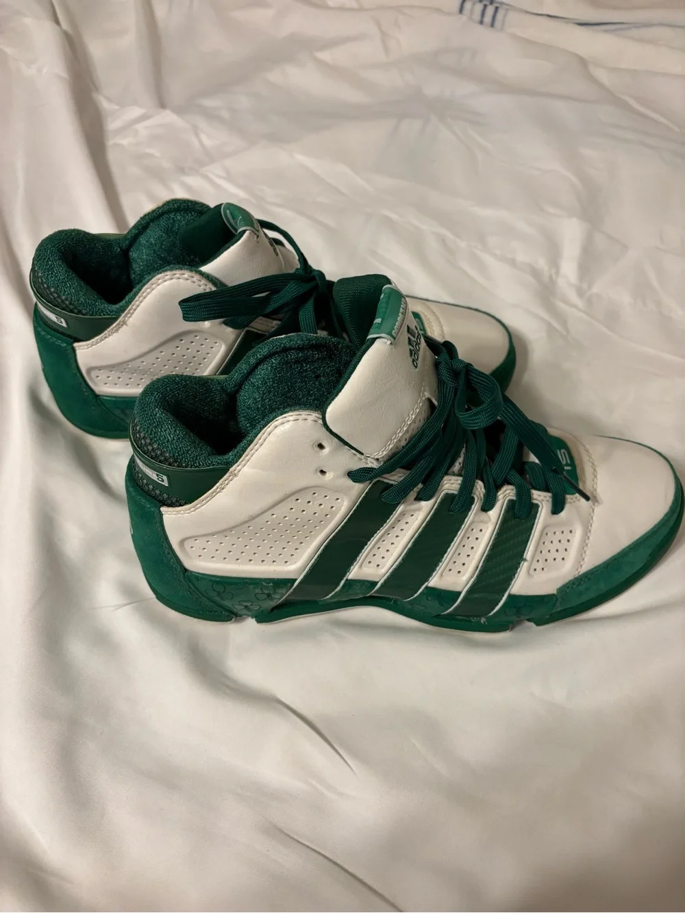Adidas TS Commander Malik Basketball Shoes White Green Men’s 9.5